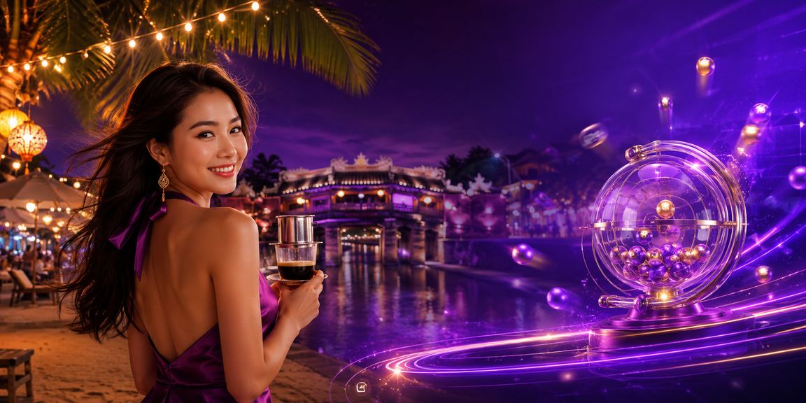 Người dùng ngồi cà phê tại Hội An theo dõi kết quả bóng đá và phân tích kèo trực tuyến